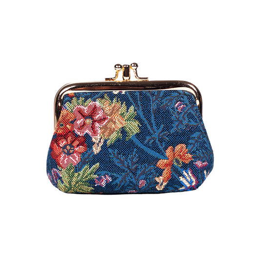 V&A Licensed Flower Meadow Blue - Frame Purse