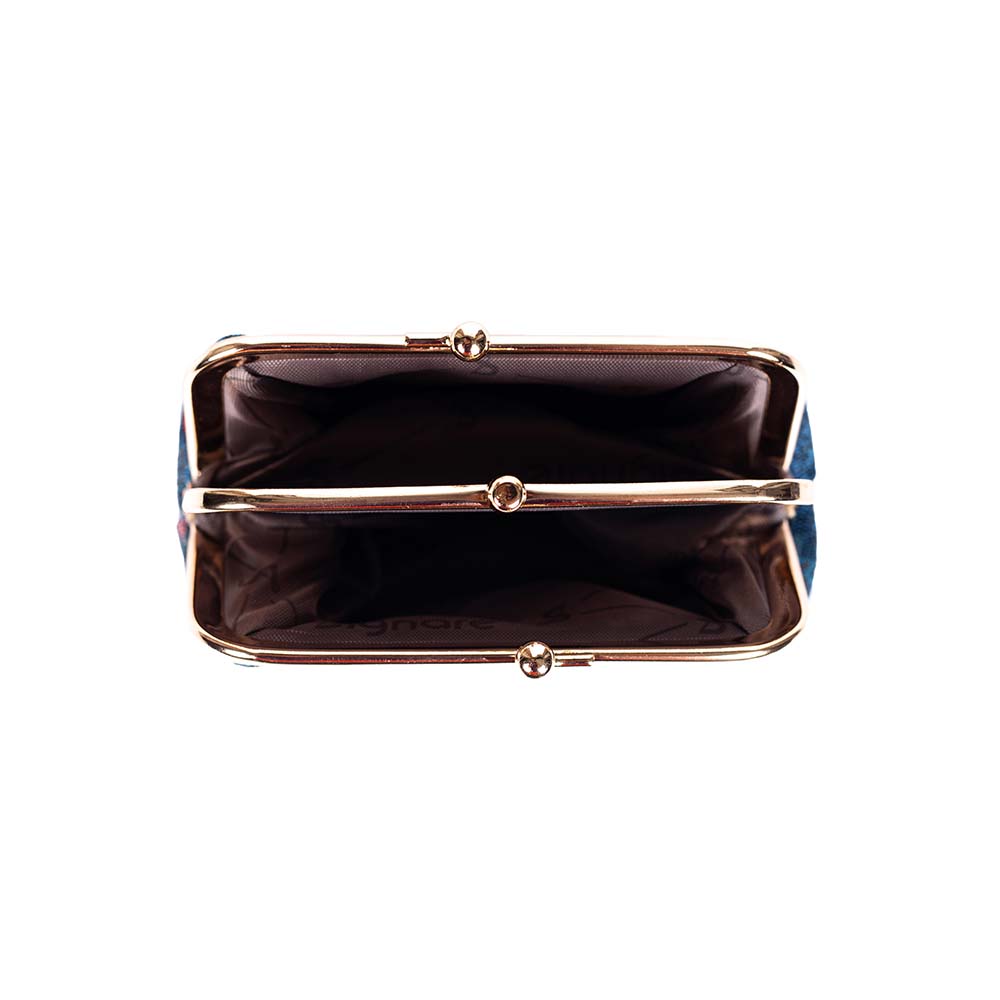 V&A Licensed Flower Meadow Blue - Frame Purse